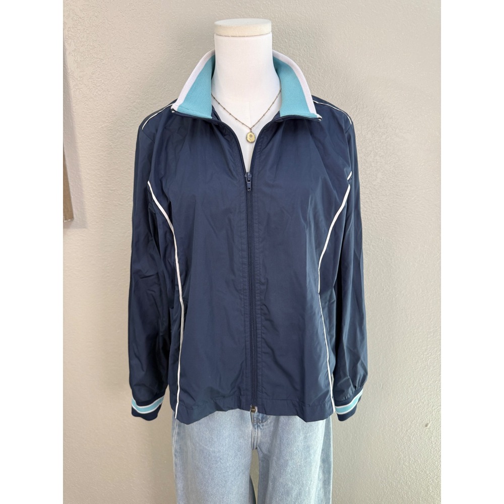 vintage‎ windbreaker navy mint sporty jacket golfcore lightweight